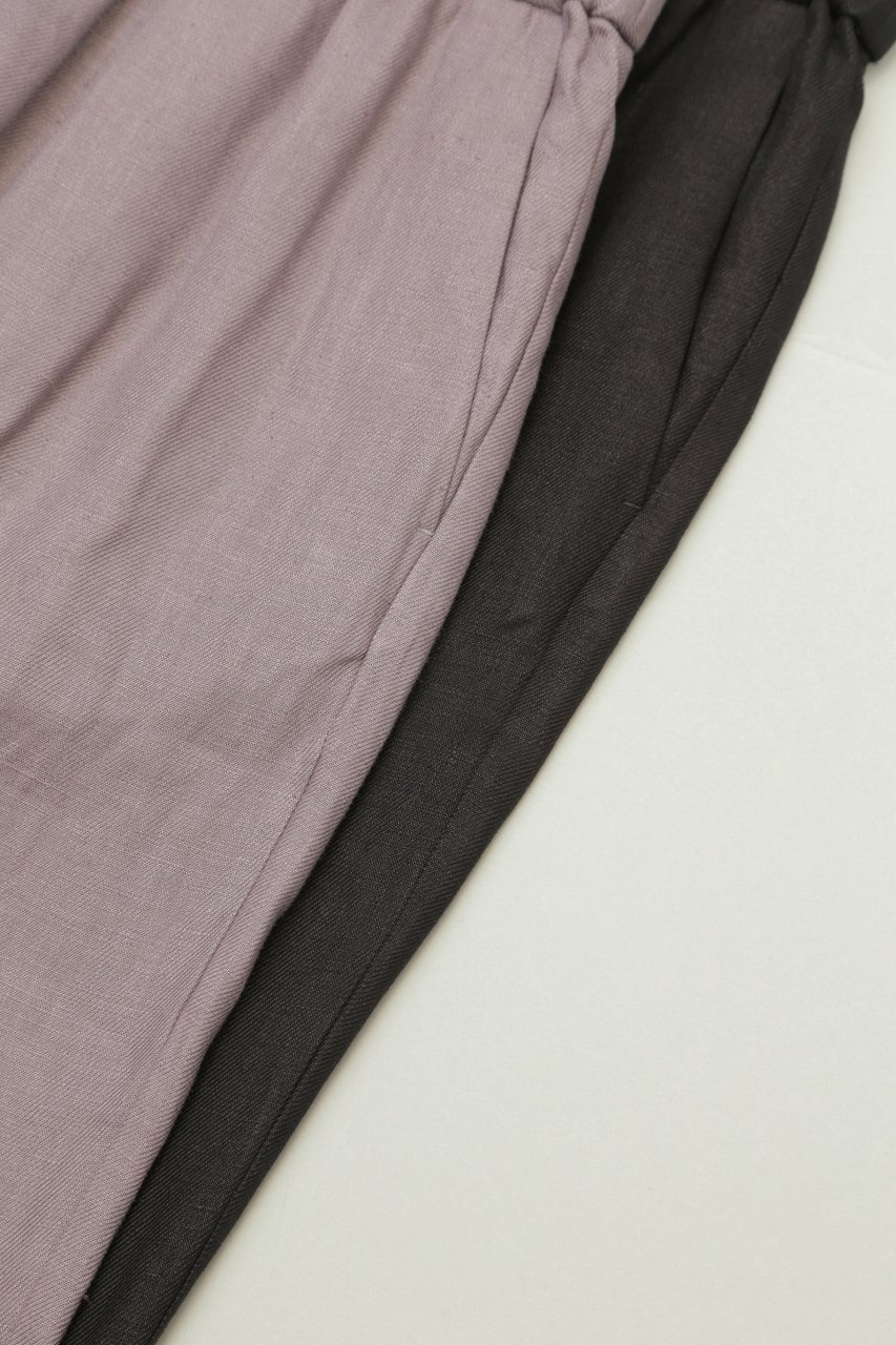 semoh（セモー）｜Linen Pin Tuck Easy Trousers（Grey,Black）｜通販