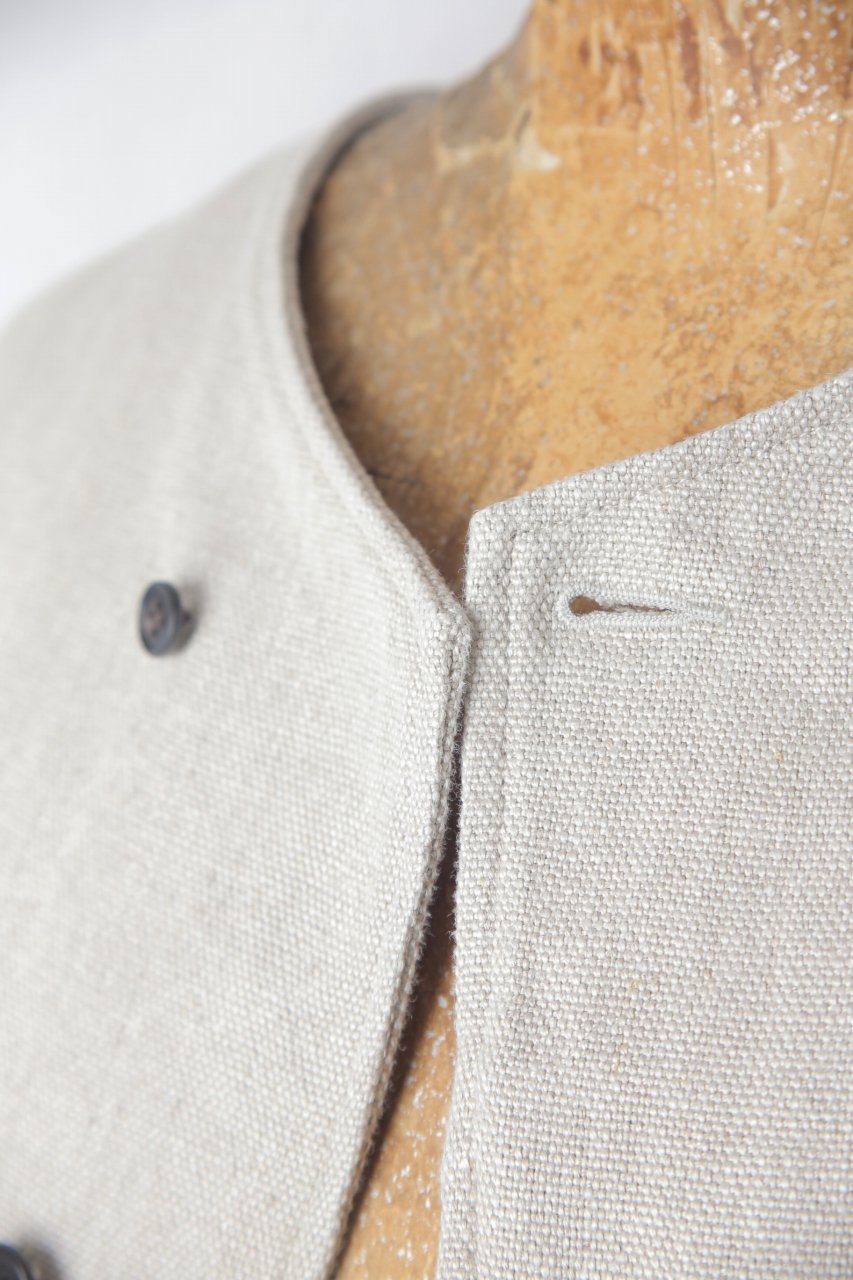 semoh（セモー）｜Collarless Linen Jacket（Natural）｜通販 - ソコノワ