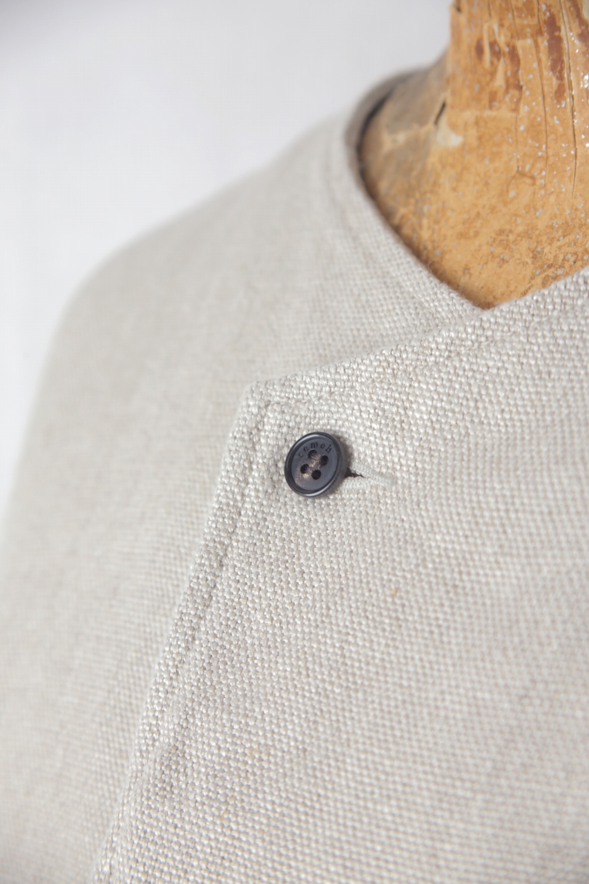 semoh（セモー）｜Collarless Linen Jacket（Natural）｜通販 - ソコノワ