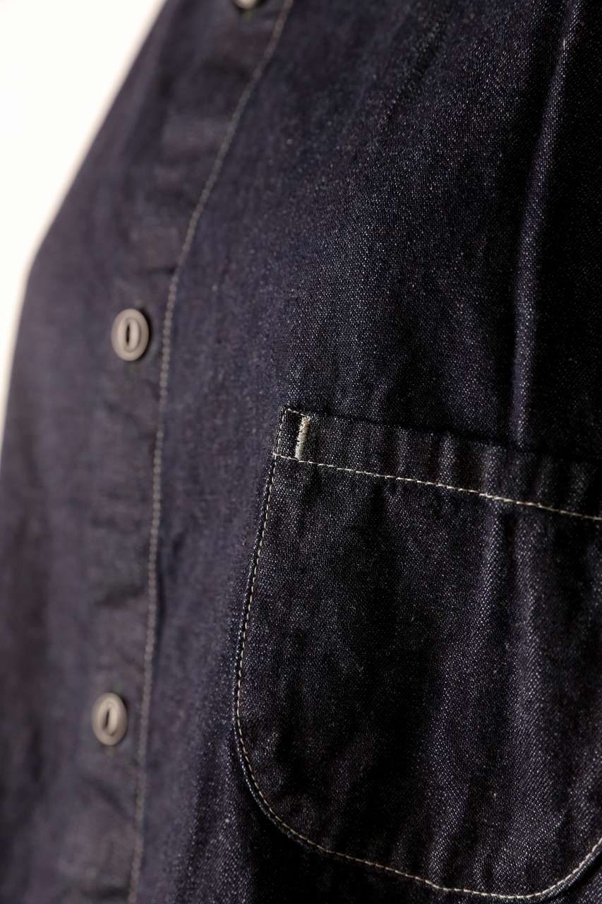 prit（プリット）｜6oz デニムスタンドカラーシャツ（2color