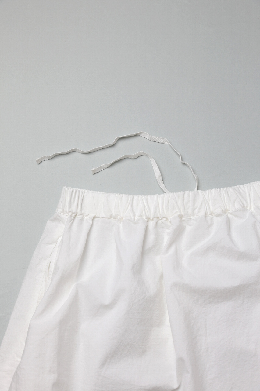 prit｜ミニリップ近江晒加工コクーンスカート（Off White