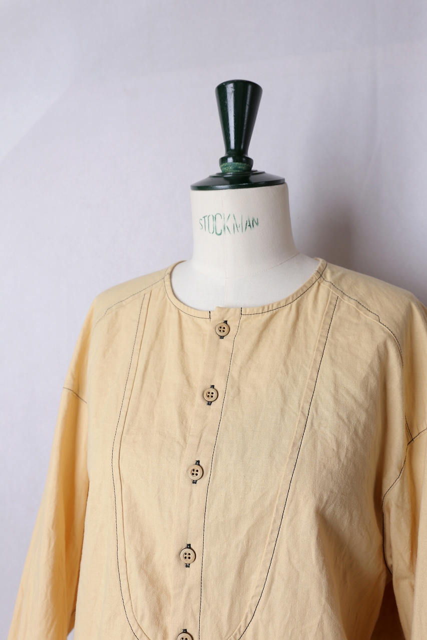 Vlas Blomme｜Historical Clothステッチヨークブラウス（2color