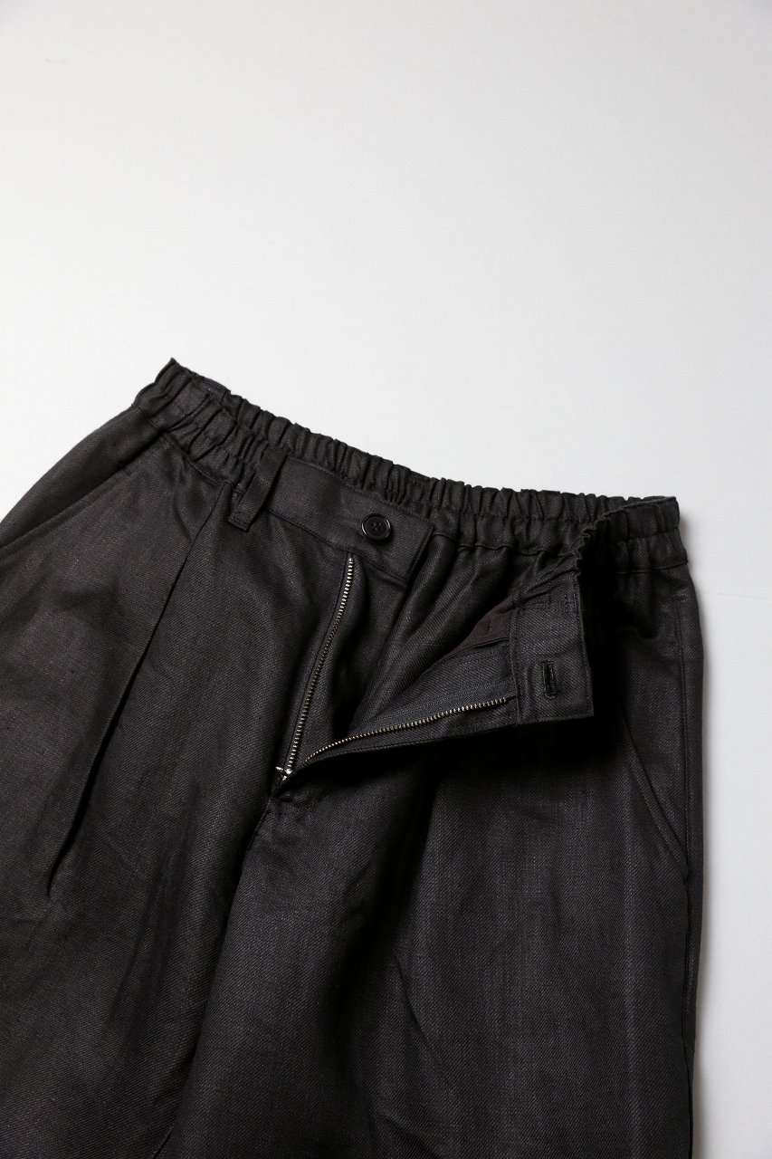 Vlas Blomme｜Light Linen Twill イージーテーパードパンツ（Black）｜通販 - ソコノワ