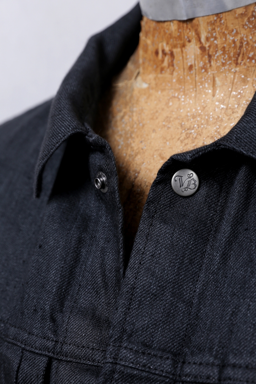 Vlas Blomme｜Gently KL Denimブルゾン（Tile Black）｜通販