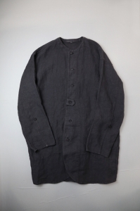 Vlas Blomme - Work Linen Random Stripe С (Unisex) Blueberry charcoal