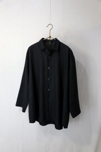 semoh - Linen Wide Shirt（Black）