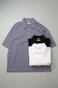 ironari - Study Shirt（White,Black,Gingham)