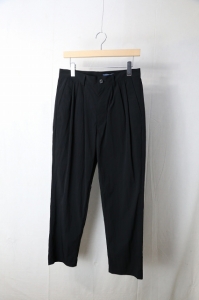 semoh - Nylon Tuck PantsBlack