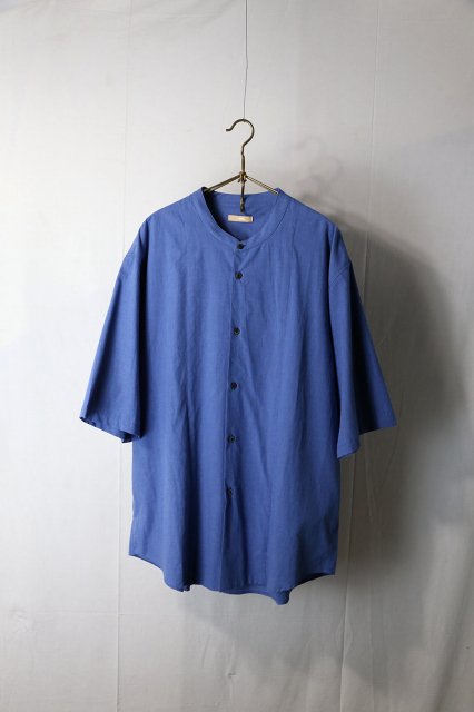 LAMOND（ラモンド）｜BAND COLLAR CHAMBRAY SHIRT JACKET - Blue｜通販