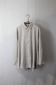 semoh - Brushed Linen Wide Shirt（Natural）