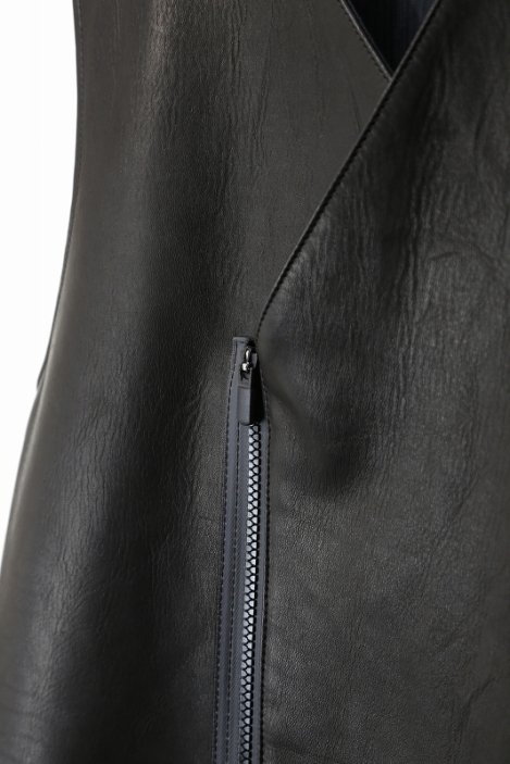 semoh（セモー）｜Leather ZIP Vest（Black）｜通販 - ソコノワ