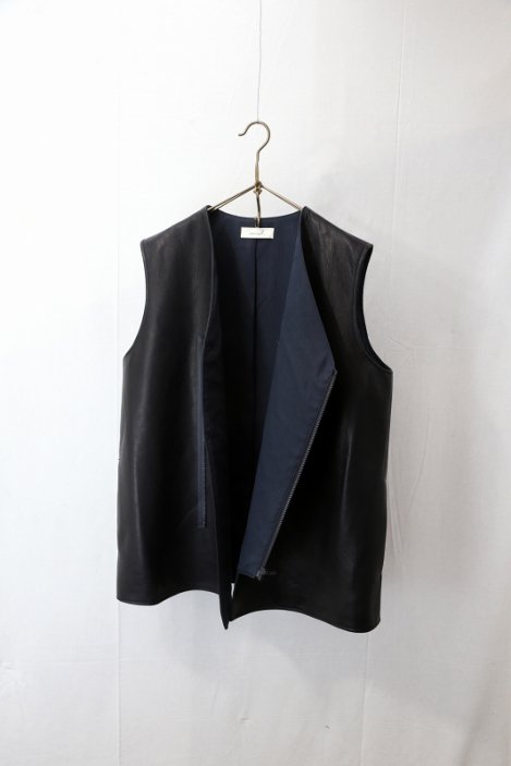 semoh（セモー）｜Leather ZIP Vest（Black）｜通販 - ソコノワ