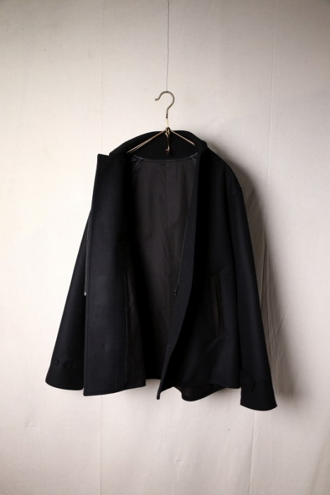semoh（セモー）｜Cashmere Melton Pharaoh Jacket（Black