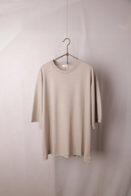 oto（オト）｜Heavy Wool Single Jersey Tシャツ（Beige）unisex｜通販 - ソコノワ