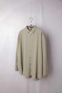 semoh - Cotton Silk Wide Shirt（Khaki）