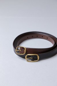Kika NY - Oval Buckle Belt（Brown,Black）