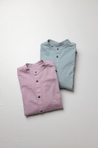 prit - ソフトカツラギ スタンドカラーシャツ（Mauve,Saxe gray）