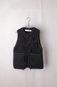 ASEEDONCLOUD - Kigansai fleece vest / Wool fleece（Black）unisex
