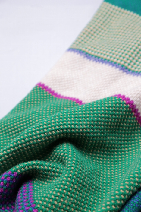 HIKARU NOGUCHI（ヒカルノグチ）｜TUCK STITCH STRIPE SHAWL