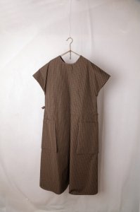 R&D.M.Co- - ROBINSON'S CHECK POCKET DRESS（Dark Brown）