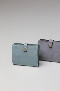 Brown Brown - コンパクトウォレット -wax leather-（Blue Green,Black）