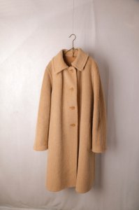 LILY 1ST VINTAGE - 1950-60's British Mohair Mixed Balmacaan Coat 
