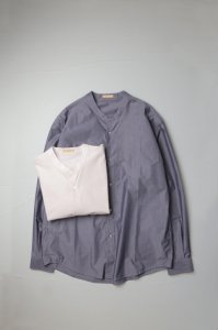 <img class='new_mark_img1' src='https://img.shop-pro.jp/img/new/icons8.gif' style='border:none;display:inline;margin:0px;padding:0px;width:auto;' />LAMOND - SOFT COTTON BAND COLLAR SHIRT（2color）
