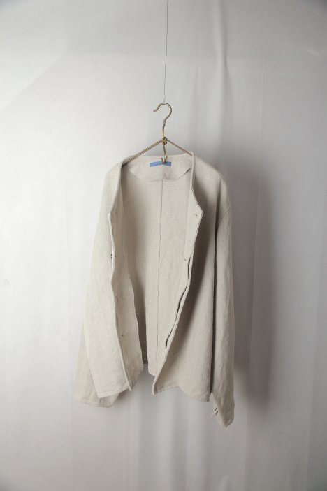 semoh（セモー）｜Collarless Linen Jacket（Natural）｜通販 - ソコノワ