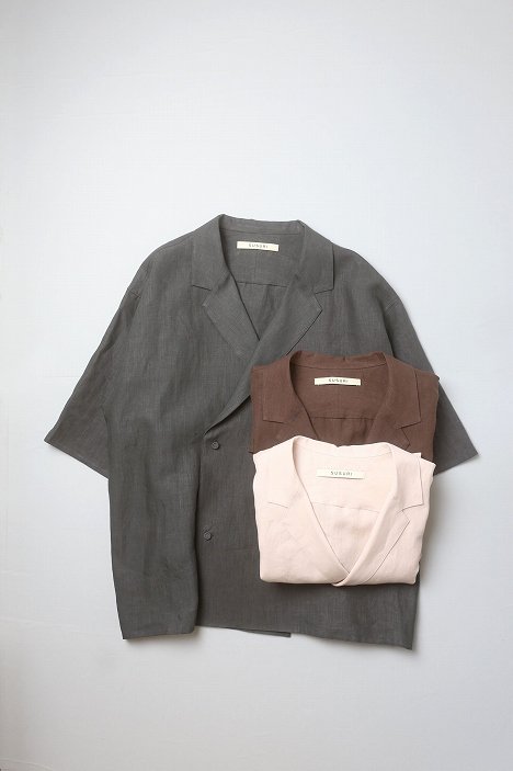 美品 SUSURI ススリ 　マスターシャツ　 リネン 定価33,000円 SUSURI（ススリ）｜マスターシャツ（3color）｜通販 - ソコノワ