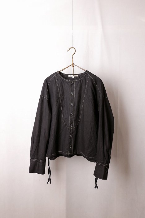 Vlas Blomme (ヴラスブラム) ステッチヨークブラウス Vlas Blomme｜Historical Clothステッチヨークブラウス（2color