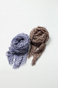 R&D.M.Co- / OLD BLUE GAUZE SHAWL2color