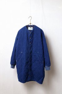 R&D.M.Co-INDIGO QUILTING HALF COAT / ladies