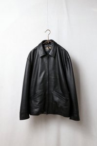 AWESOME LEATHERZIP SHORT JACKETBlack