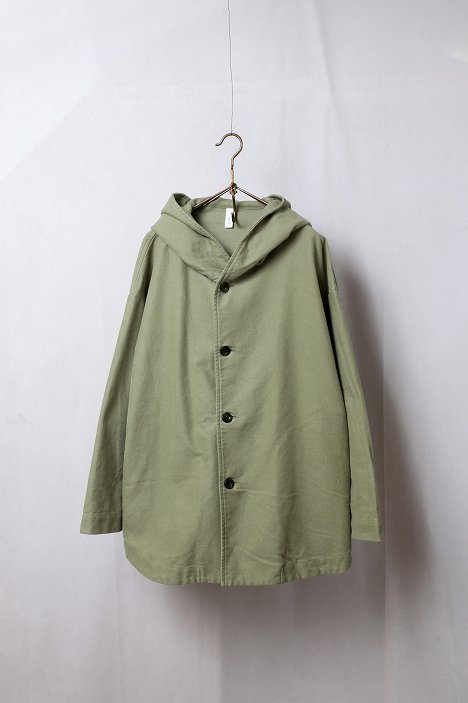 prit（プリット）甘撚ドビースエード起毛 フードブルゾン（Lt.Olive