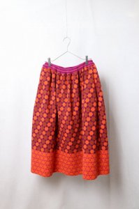 HIKARU NOGUCHITETRAPOT PATTERN SKIRTDark Orange