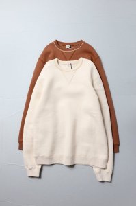 LOOP&WEFTSINKER SUPER FLUFFY KNIT DOUBLE V SWEATSHIRT2color