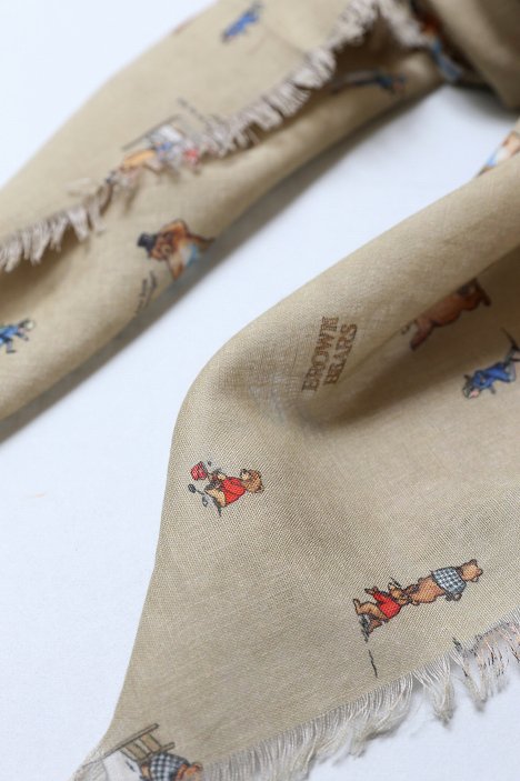 R&D.M.CO/BROWN BEARS GAUZE SHAWL | ALCOT