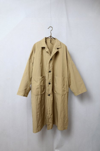 R&D.M.Co-GARMENT DYE OPEN COLLAR WORK COATBeigeladies