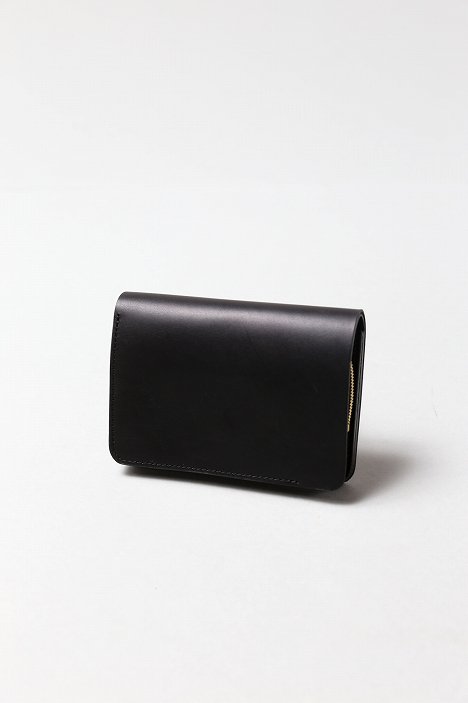 forme フォルメ Short wallet　baby calf Black forme short wallet baby calf × baby calf black | TALE COCOON