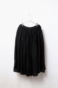 <img class='new_mark_img1' src='https://img.shop-pro.jp/img/new/icons8.gif' style='border:none;display:inline;margin:0px;padding:0px;width:auto;' />R&D.M.Co-LINEN HEMP GATHER SKIRTBlackladies