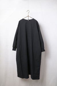 prit|60/1アンカットコール近江晒加工ワンピース(Black)ladies