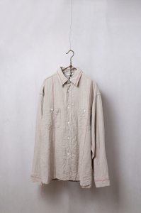 <img class='new_mark_img1' src='https://img.shop-pro.jp/img/new/icons8.gif' style='border:none;display:inline;margin:0px;padding:0px;width:auto;' />n.VBKL Stripe WORK SHIRTFlaxmens