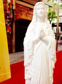 聖像ルルドの聖母マリア像(高さ38cm)白