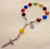 ミニロザリオ マルチカラージェード ハンドメイド限定品