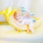 バナナの上で眠る天使