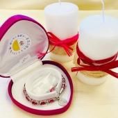 《ルビー》メダイ付きブレスレット BOX付き