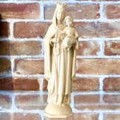 サンタ・マリア　聖母　マリア像　木彫　ハンドメイド21cm