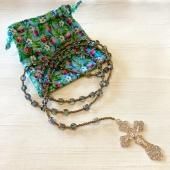 《ハンドメイド★》強化糸十字架ロザリオ