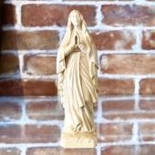 イタリア製 ルルドのマリア 一刀彫 ハンドメイド(12cm)