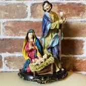 聖家族　クリスマス　カラー仕上げ／高さ２０センチ　聖像 ご像